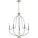 Senoia 5 Light 25 inch Brushed Nickel Chandelier Ceiling Light